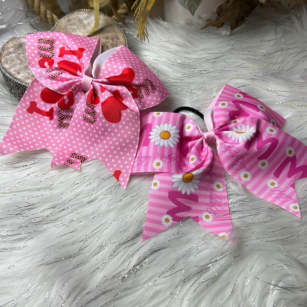 New 2 Set of Girls Hair Bow Pink